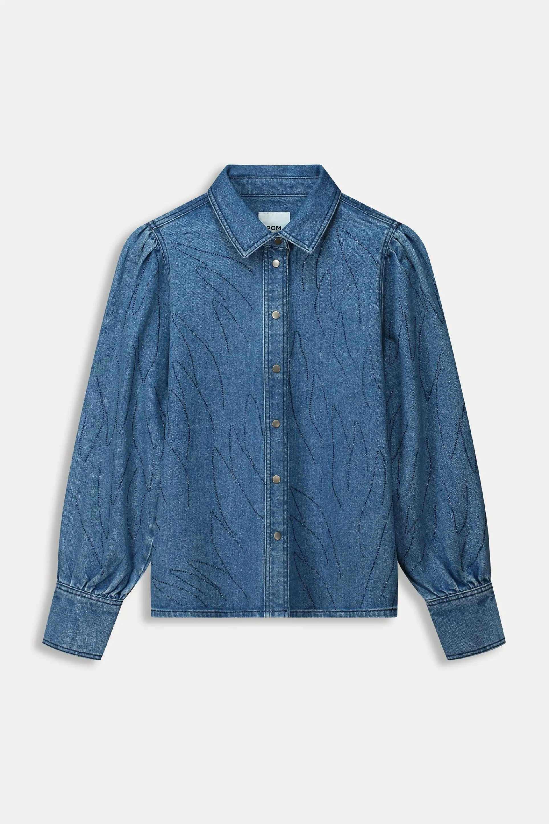 BLOUSE Denim Rhinestones
