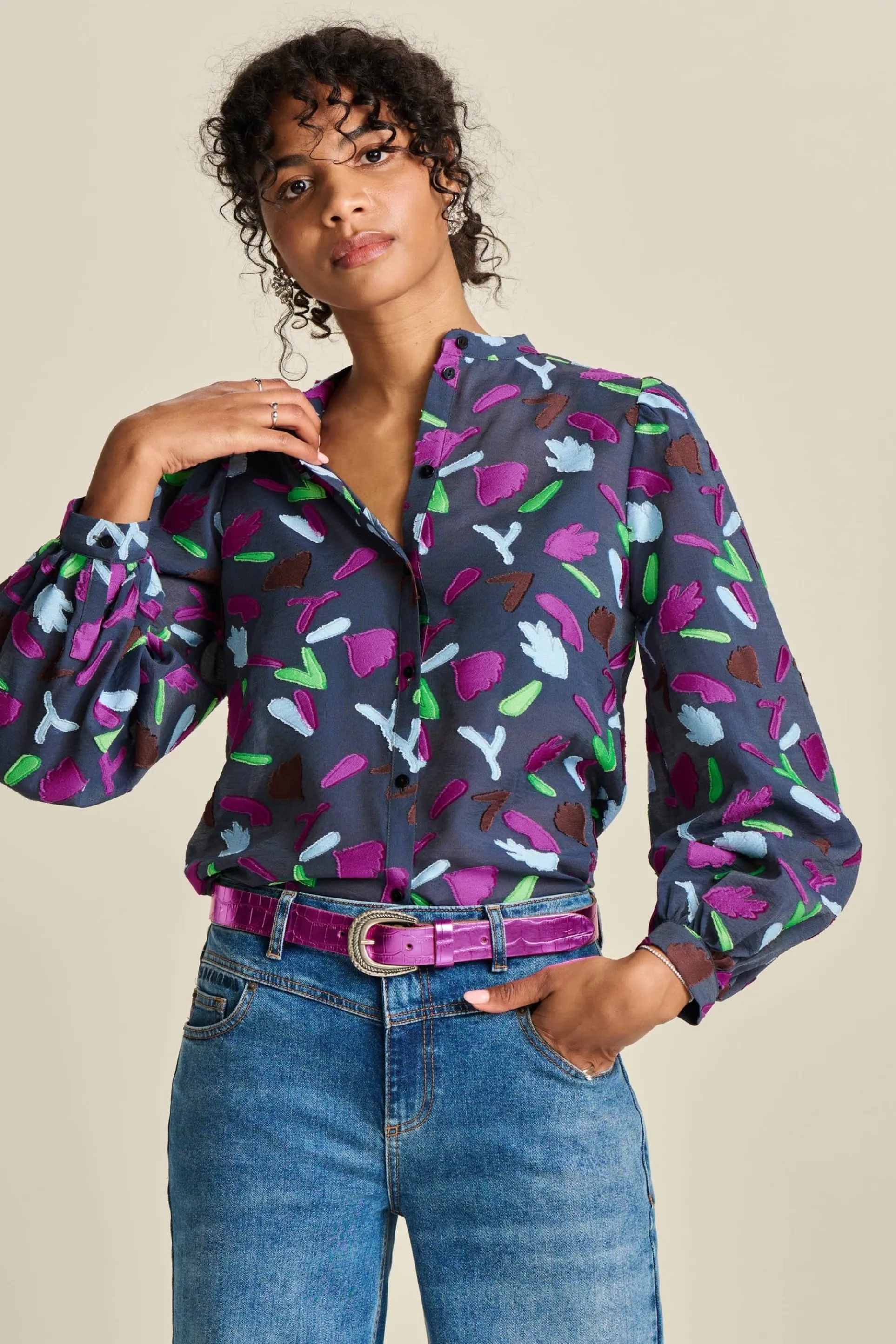 BLOUSE Featherfest Blue