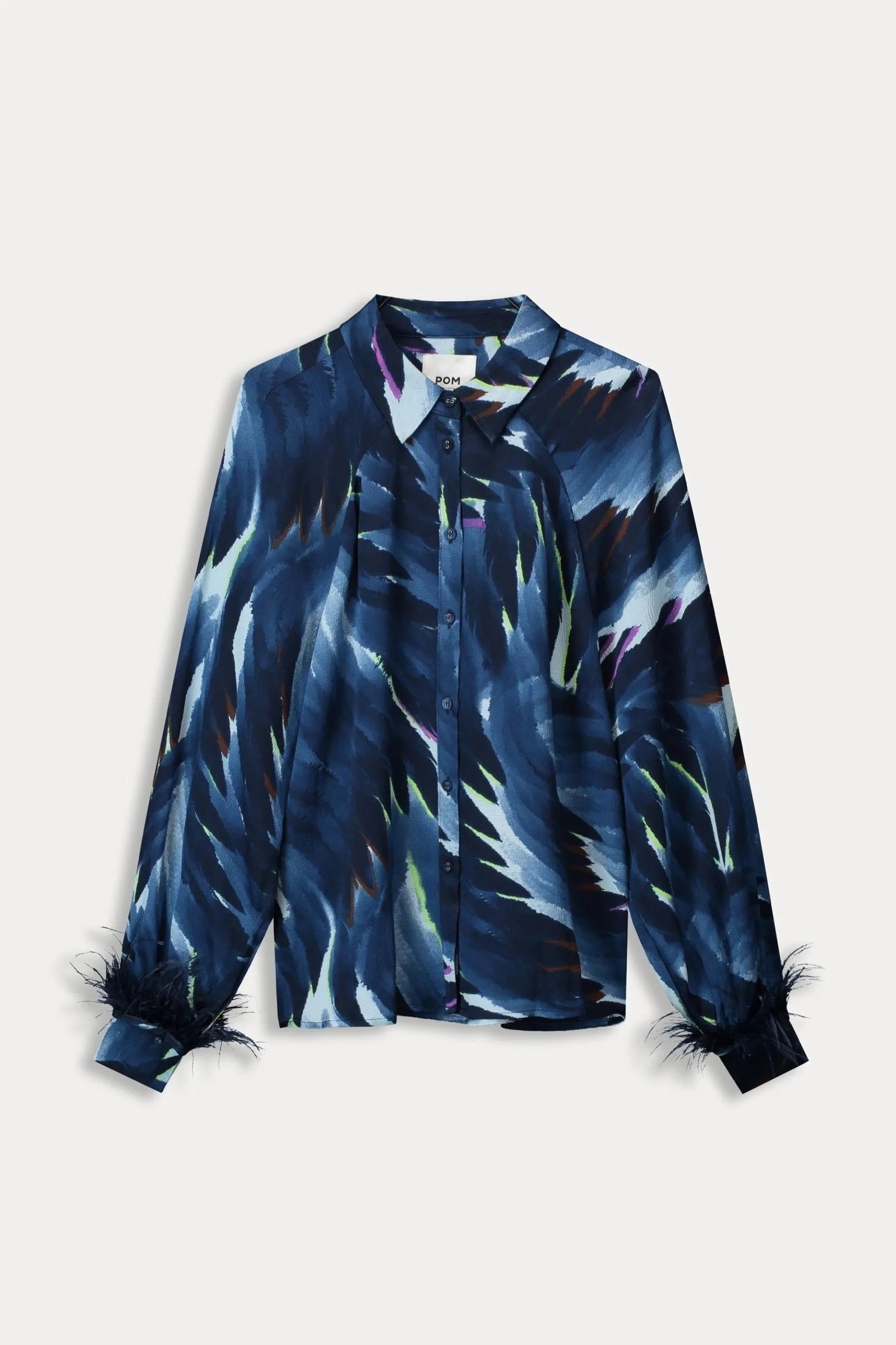BLOUSE Feathers Blue