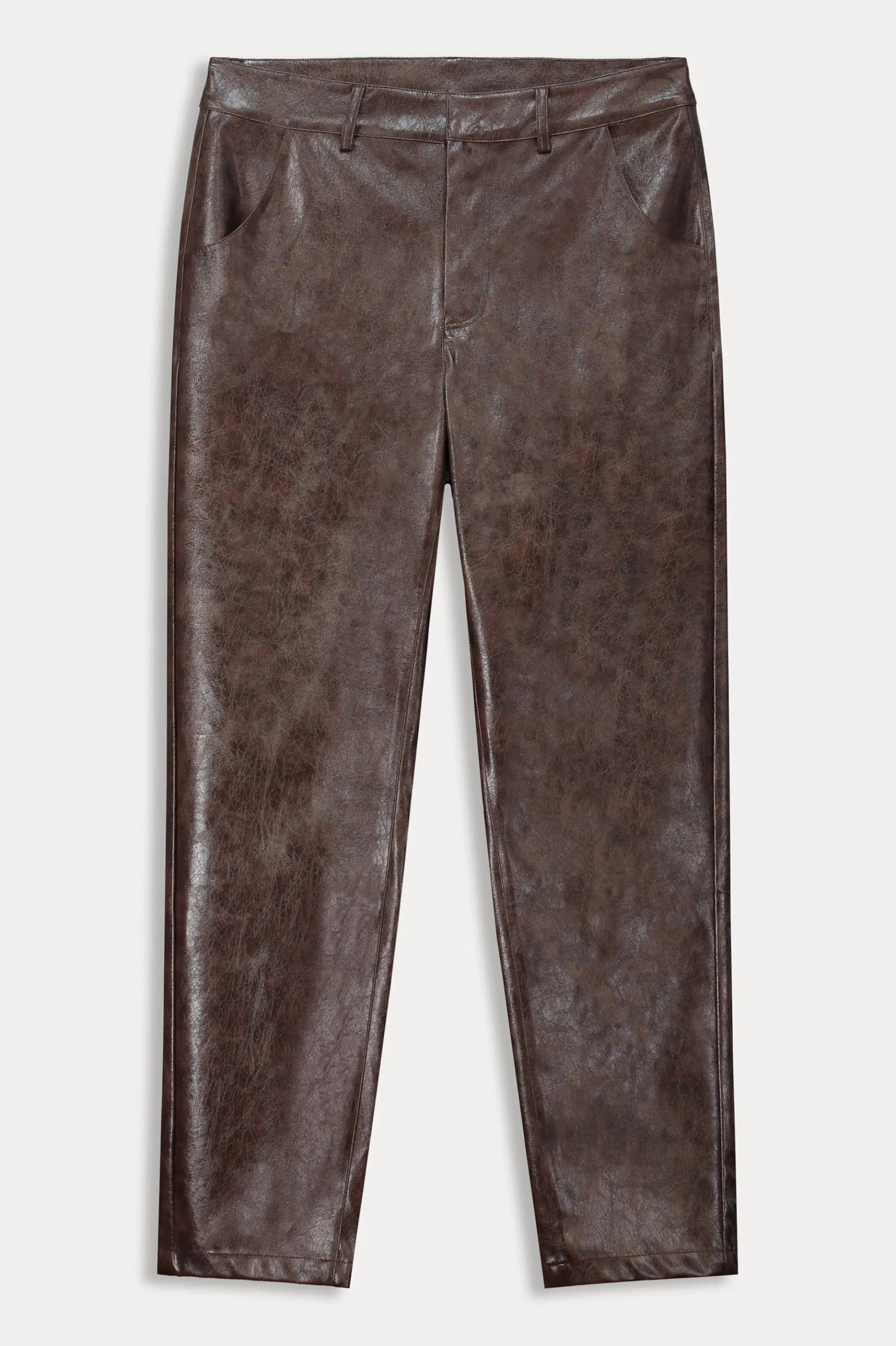 BROEK Faux Leather Brown