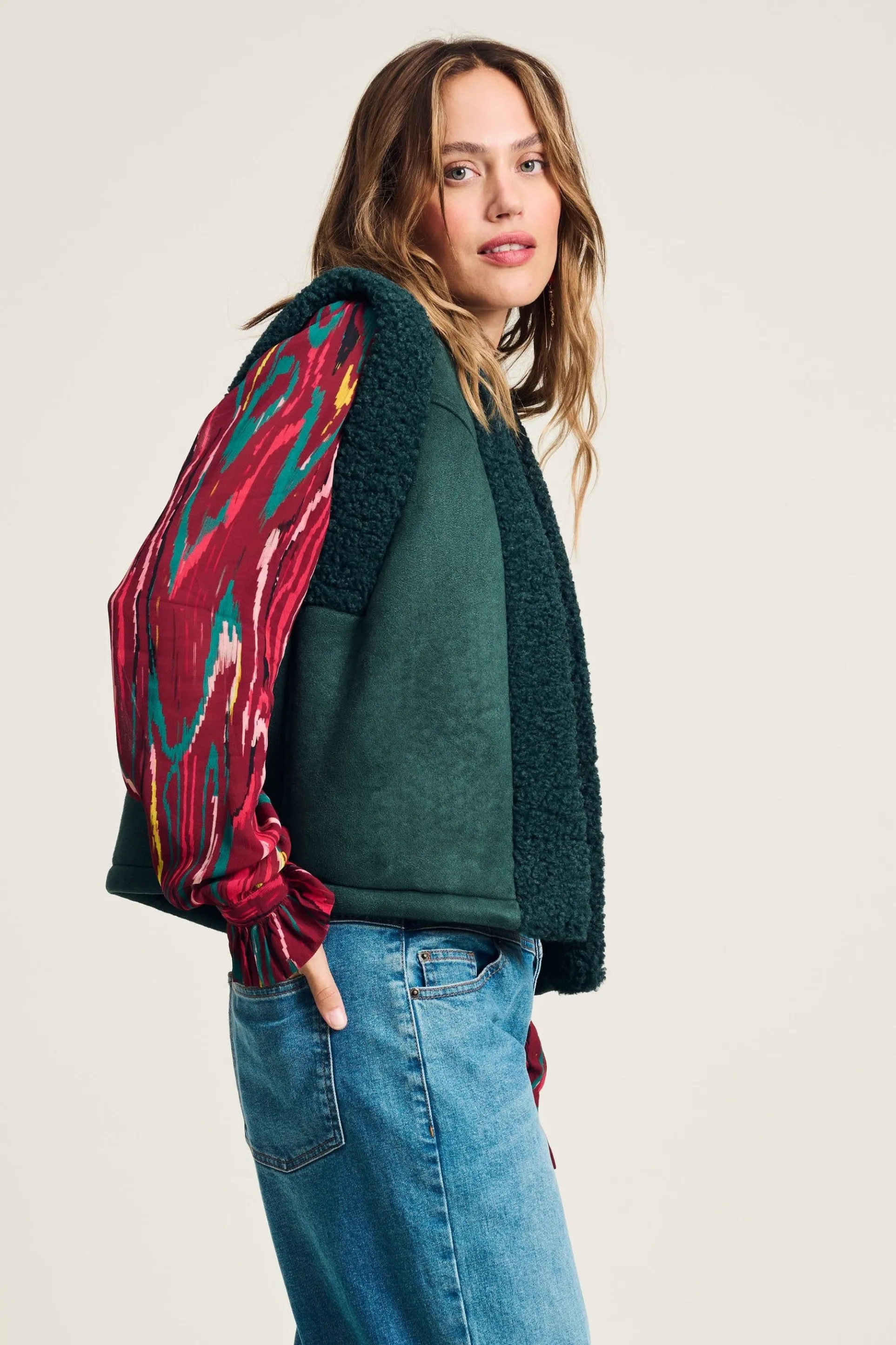 GILET Lammy Teal Green