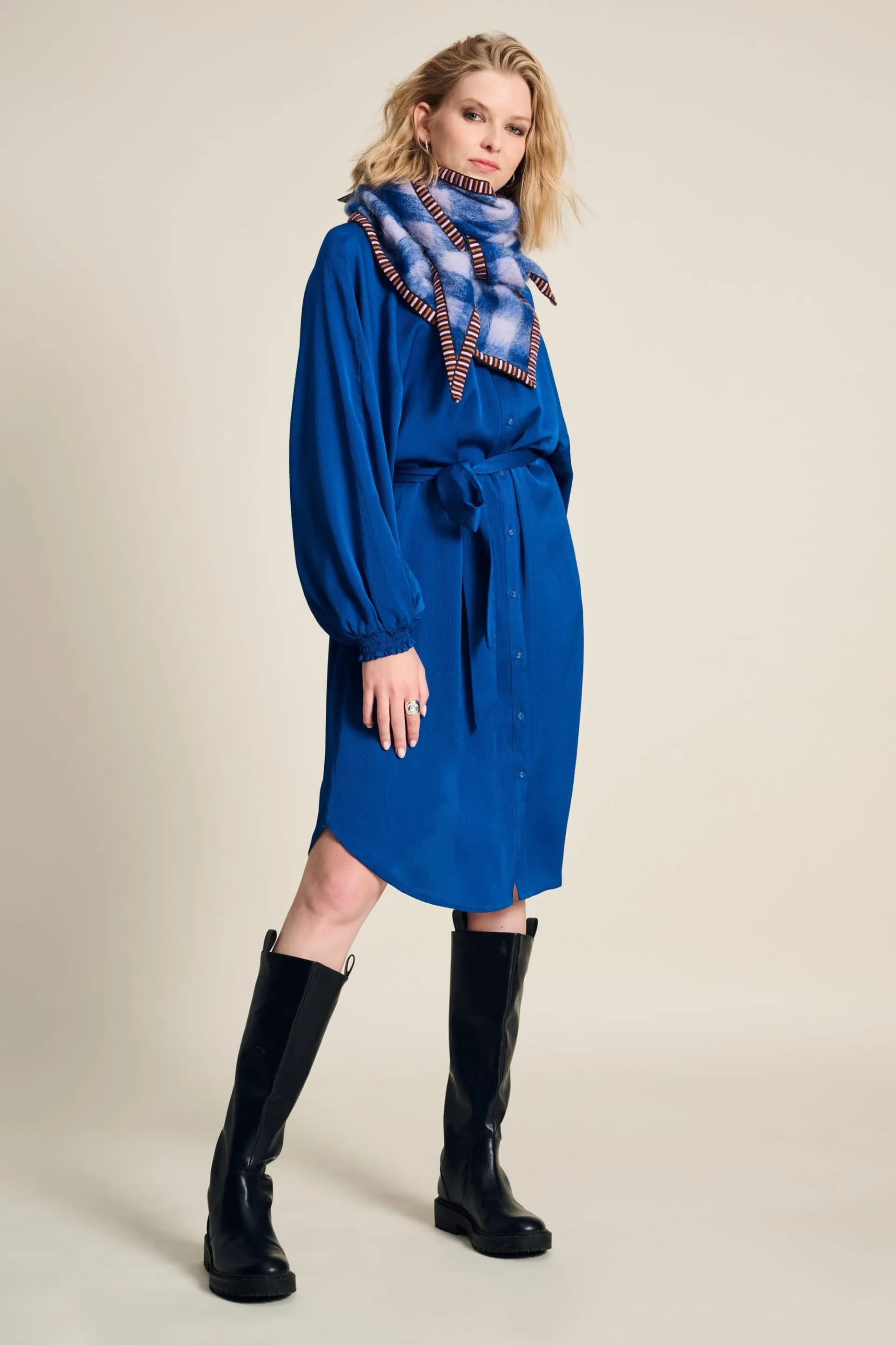 SJAAL Checks Blue Lavender