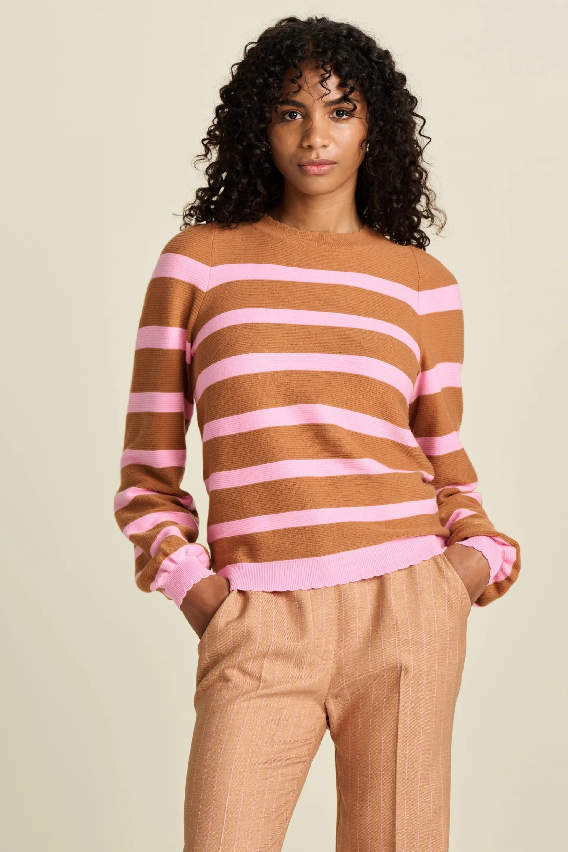 TRUI Striped Sugar Brown